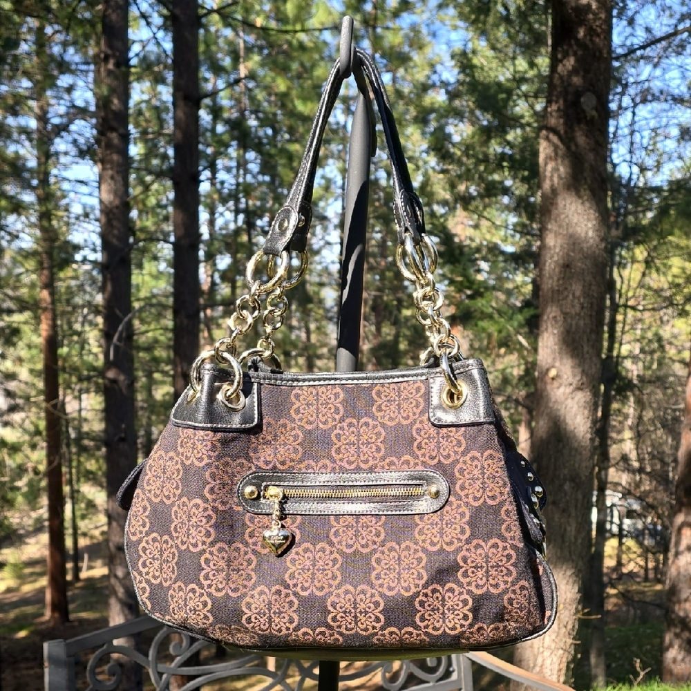 Kathy Van Zeeland Hobo Shoulder Bag with Gold Hardware